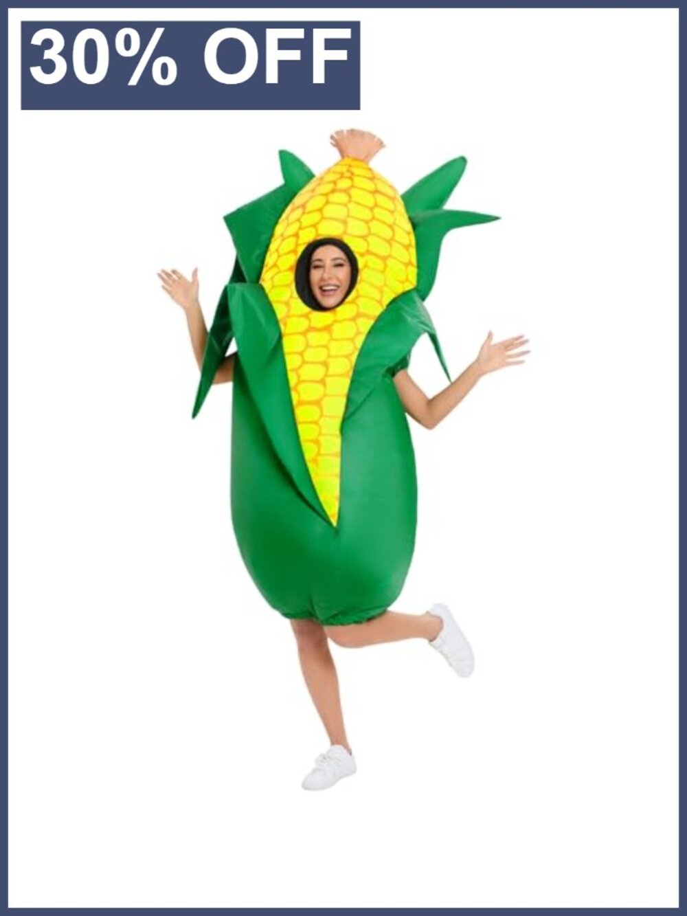 Inflatable Corn Costume Adult Funny Blow Up Suit Halloween Thanksgiving